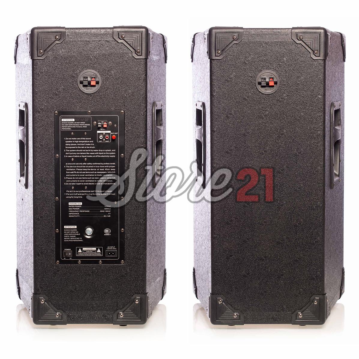 Set Boxe Active Profesionale NRS-2022,640W,12 INCH, Microfon Wireless, USB, Radio, Bluetooth